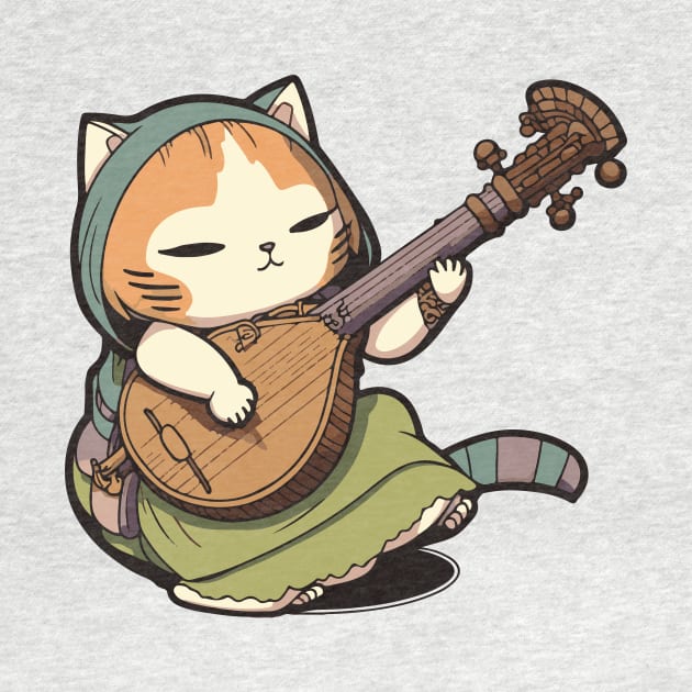 Chibi Bard Cat by Fantasy Cats Designs